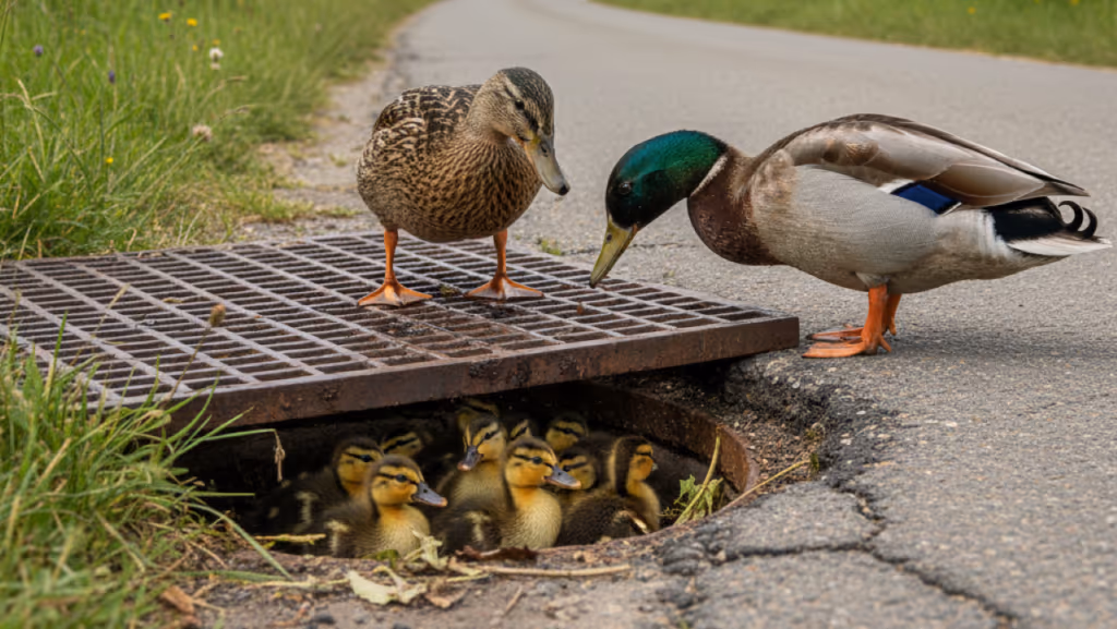 Resgate de patinhos em bueiro na beira da estrada emociona o Brasil