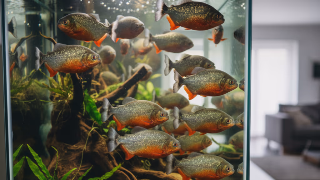 Flagra revela como as piranhas realmente se alimentam