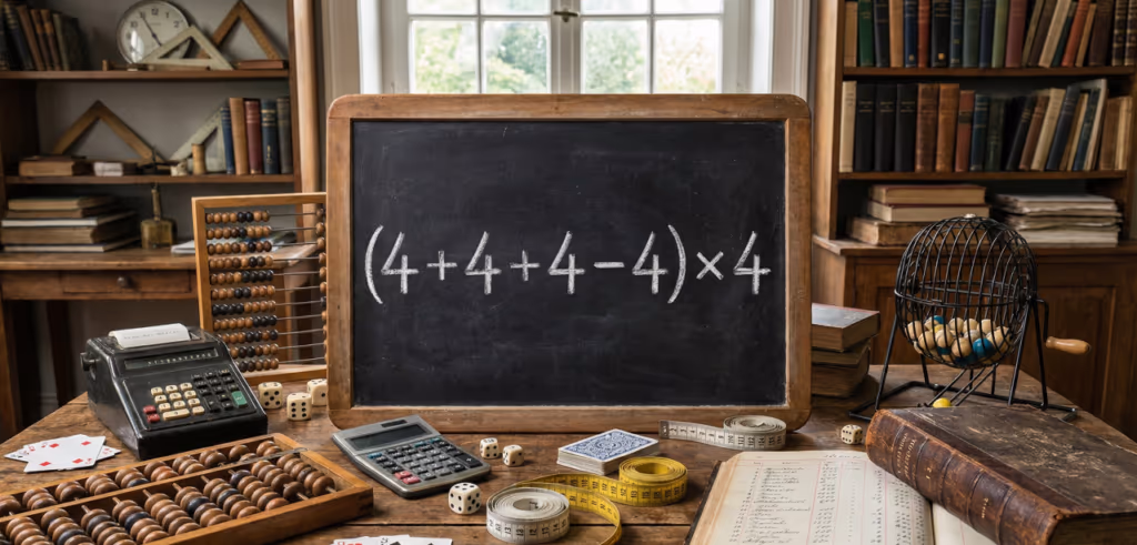 A equação com cinco quatros que muito não conseguem resolver por um erro simples