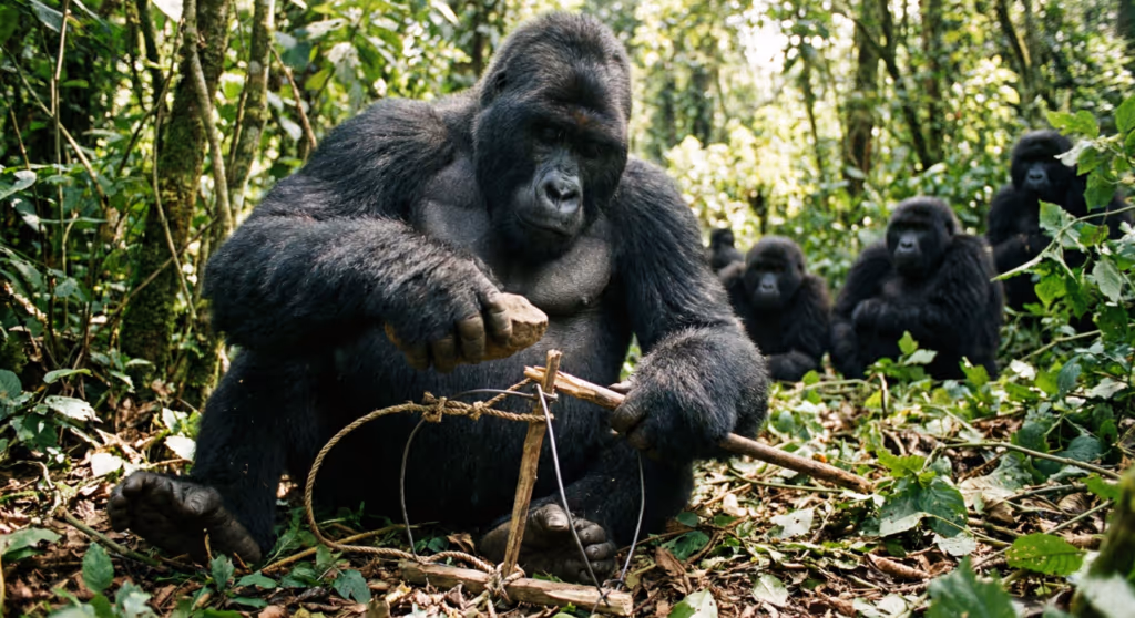Mutobo, o gorila silverback que desmonta armadilhas e protege seu grupo