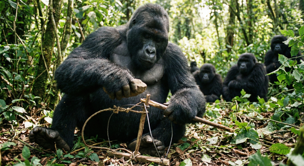 Mutobo, o gorila silverback que desmonta armadilhas e protege seu grupo