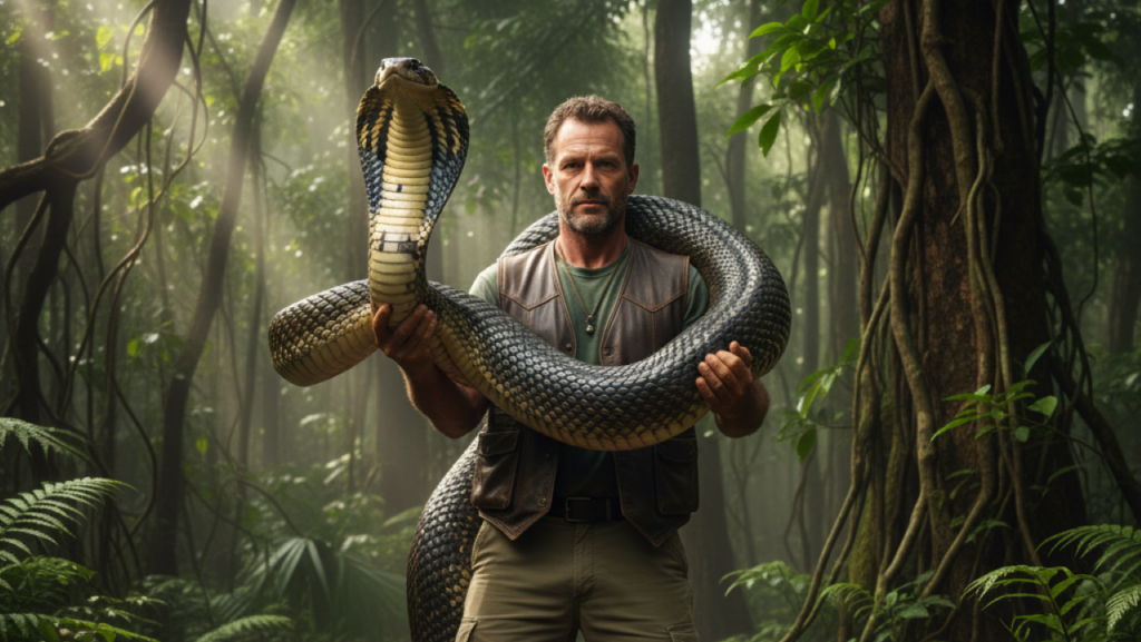 Cobra gigante com mais de 5 metros é eleita a maior serpente venenosa do mundo