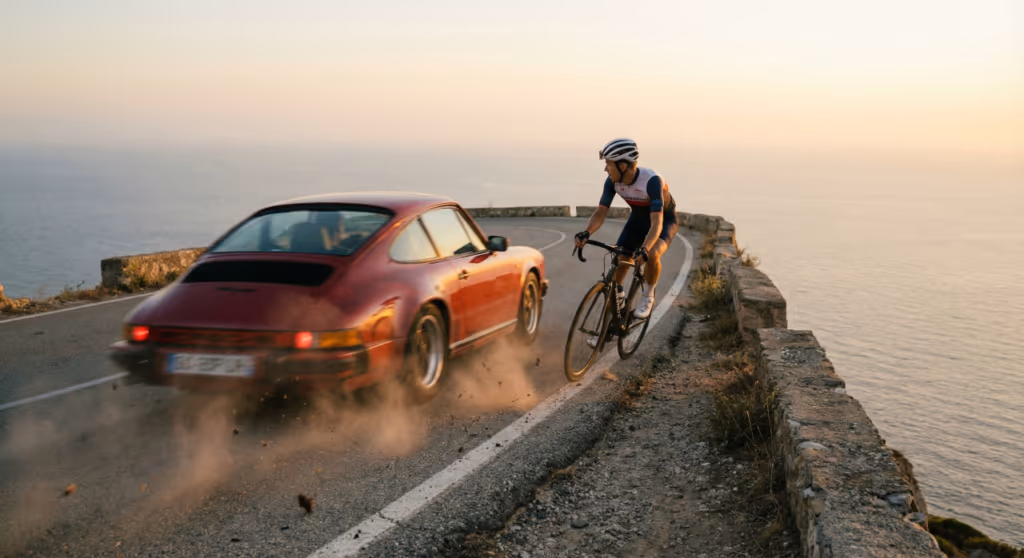 O que diz a lei sobre passar muito próximo a ciclistas em alta velocidade?