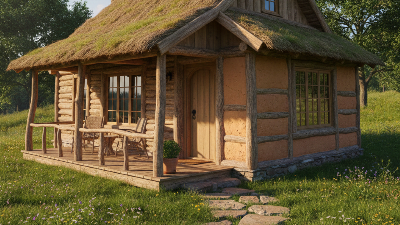 Como montar um quiosque simples com apenas barro e madeira