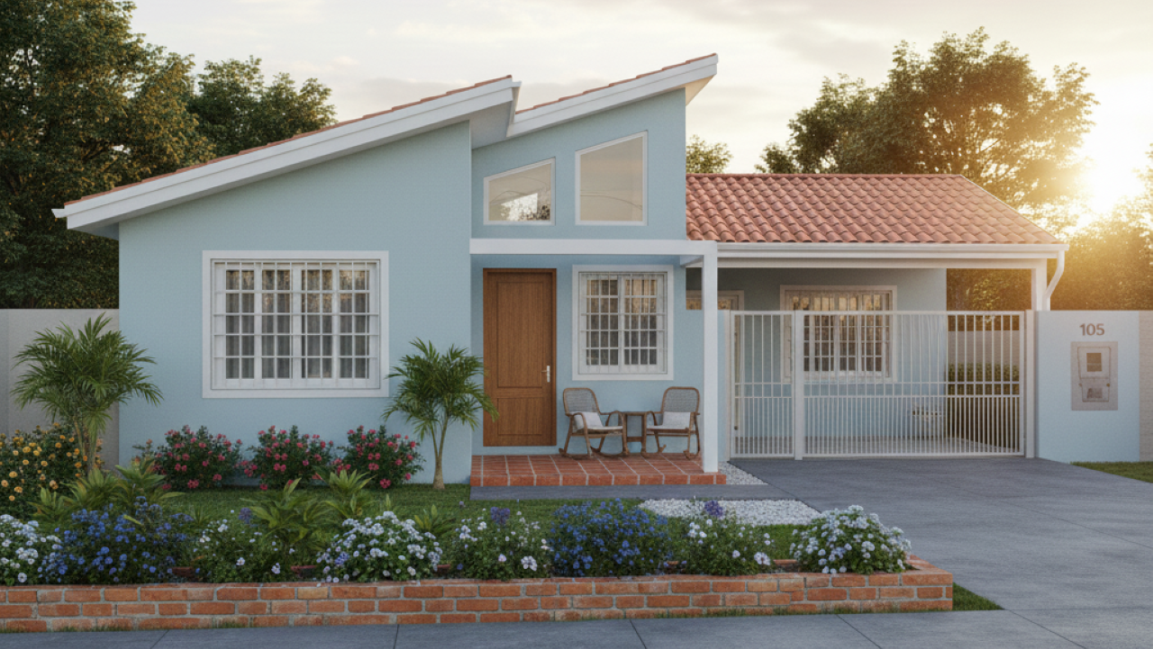 Quanto custa construir uma casa de 105 m² em 2025?
