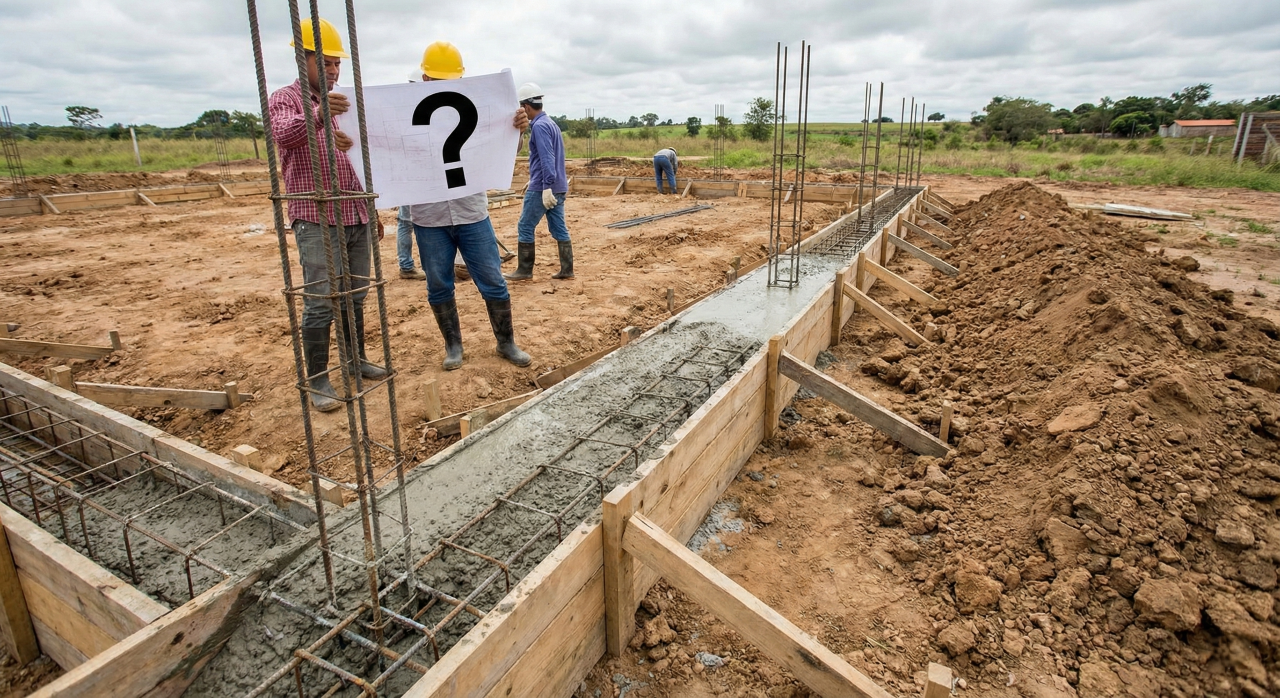 Pode concretar o baldrame direto na terra?