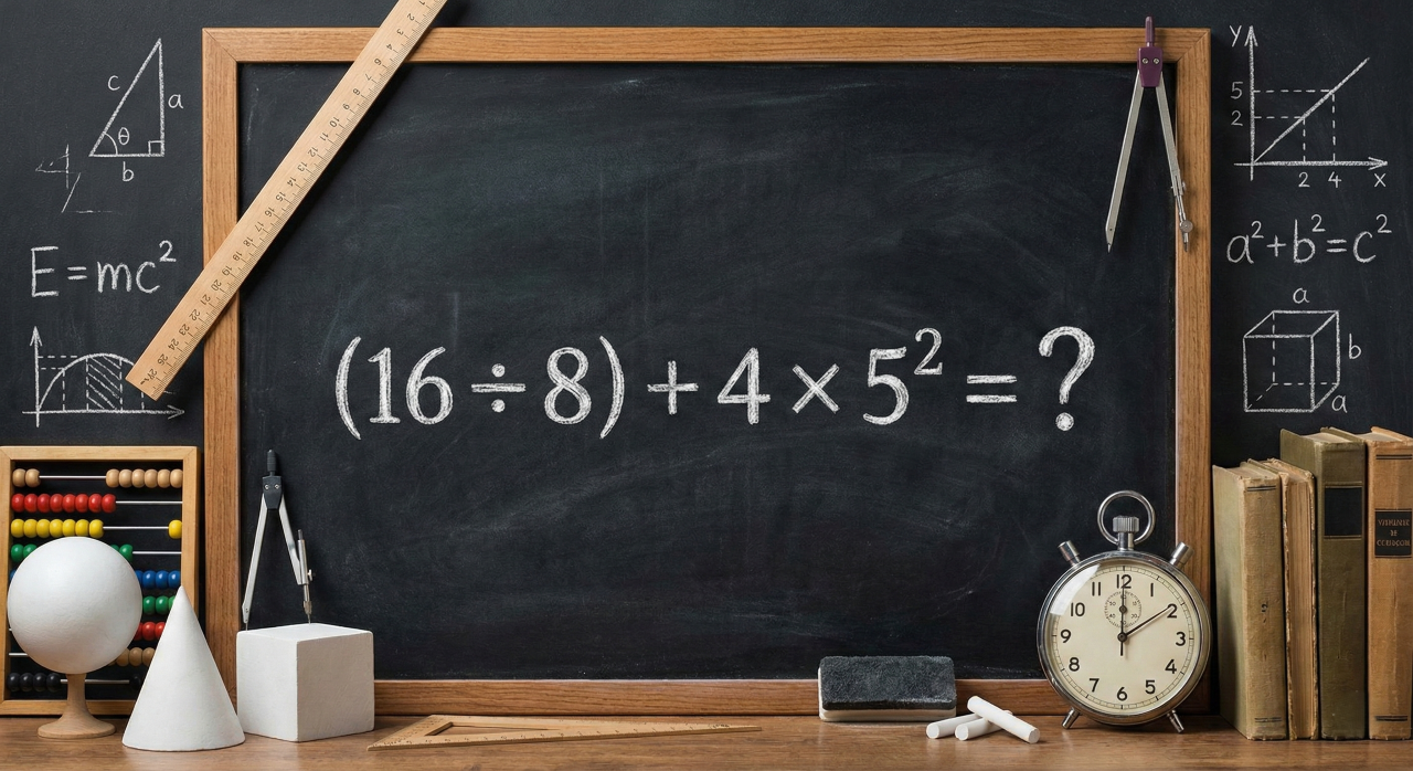 Você acha que consegue resolver a equação (16 – 8) ÷ 4 + 5² sem errar o resultado?