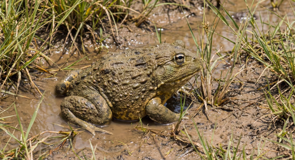 Gigantesca e agressiva, essa rã é considerada uma das maiores do mundo