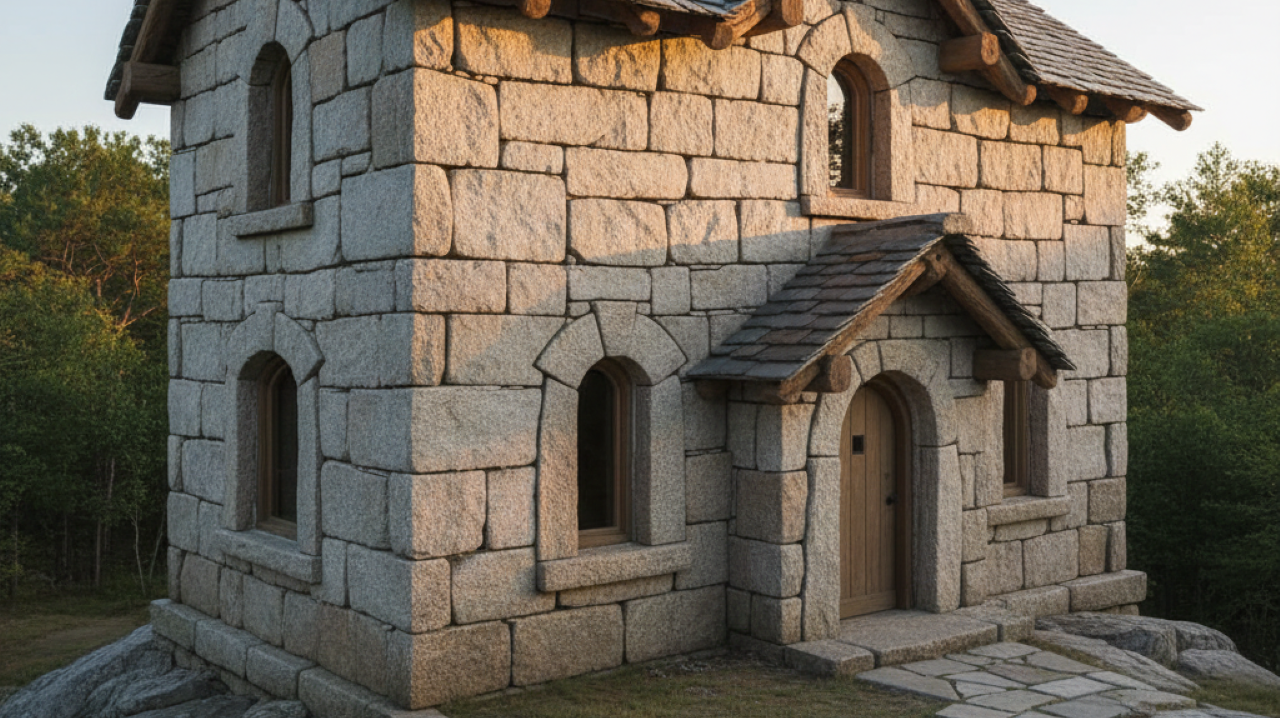 Em menos de 2 meses, homem constrói casa de pedra nas montanhas sem utilizar pregos