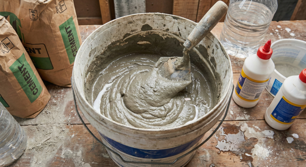 Misturar cola PVA com cimento: A tinta caseira que está transformando piso velho