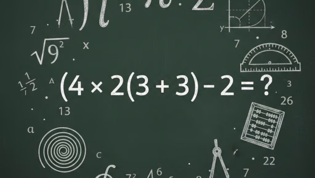 Quanto é (4 × 2)(3 + 3) – 2? A equação que quase sempre erram por um detalhe simples