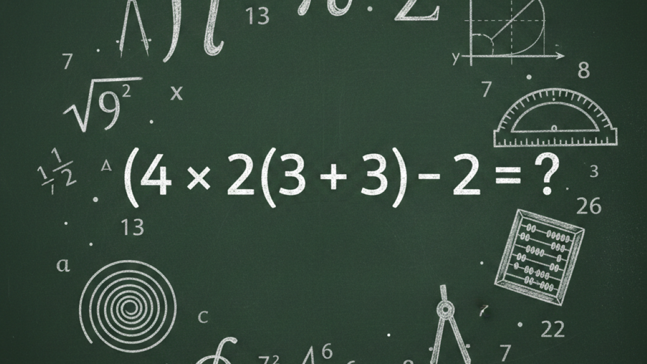 Quanto é (4 × 2)(3 + 3) – 2? A equação que quase sempre erram por um detalhe simples