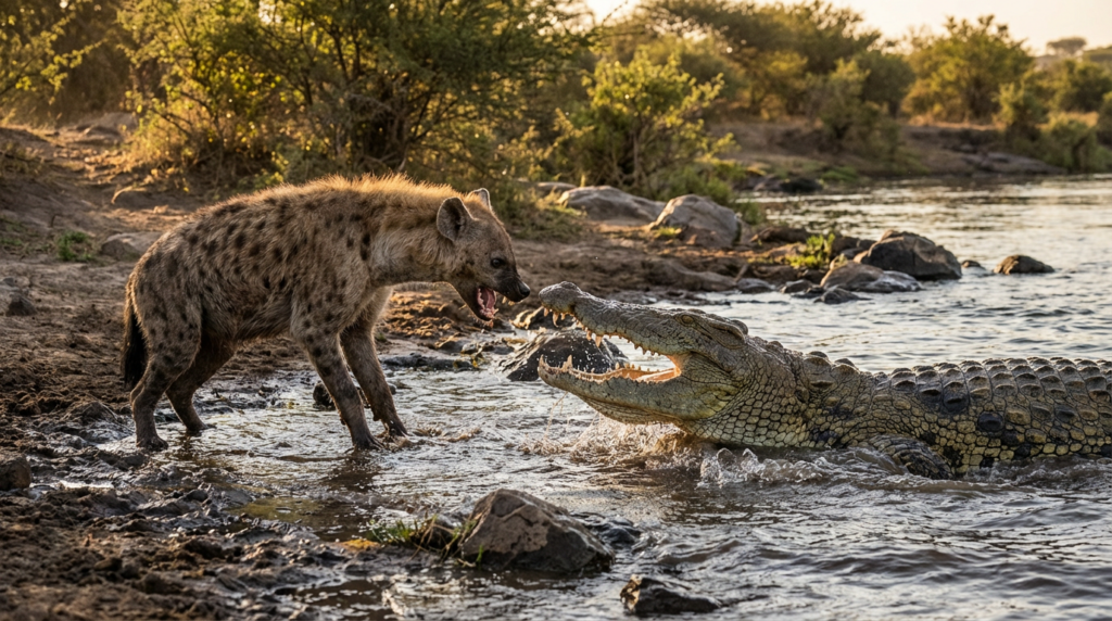Hiena Malhada x Crocodilo: Quem levou a melhor?