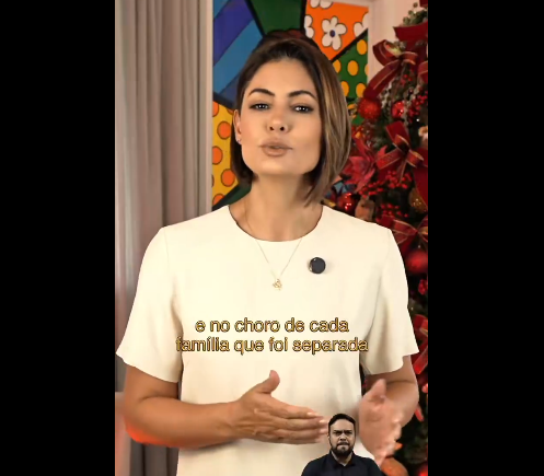 Os recados de Michelle Bolsonaro no pronunciamento de Natal