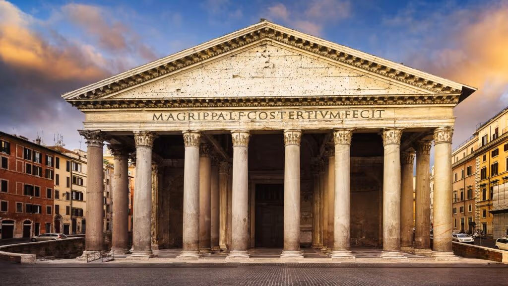 Essa é apenas uma das portas de bronze do Panteão de Roma: “Ela é gigante e uma das mais antigas do mundo”