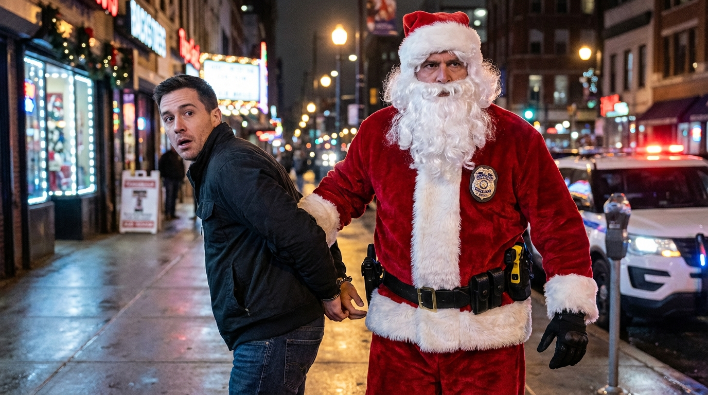 Papai Noel justiceiro: Policial se disfarça para prender foragido da justiça