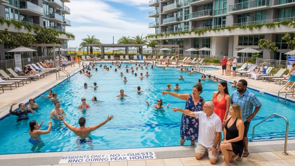 Visitante na piscina do condomínio não é direito — é concessão (e das mais perigosas)
