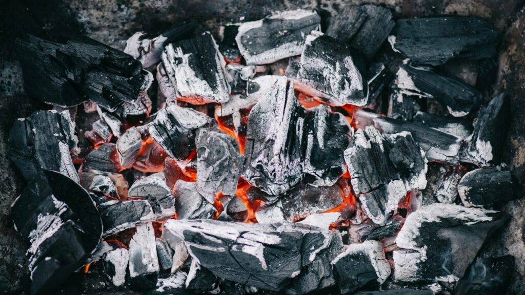 Para um assado correto, o carvão precisa estar em brasas - Créditos: depositphotos.com / EdZbarzhyvetsky