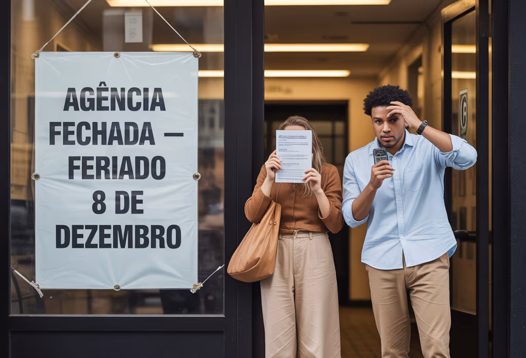 Bancos estarão fechados na segunda 08/12