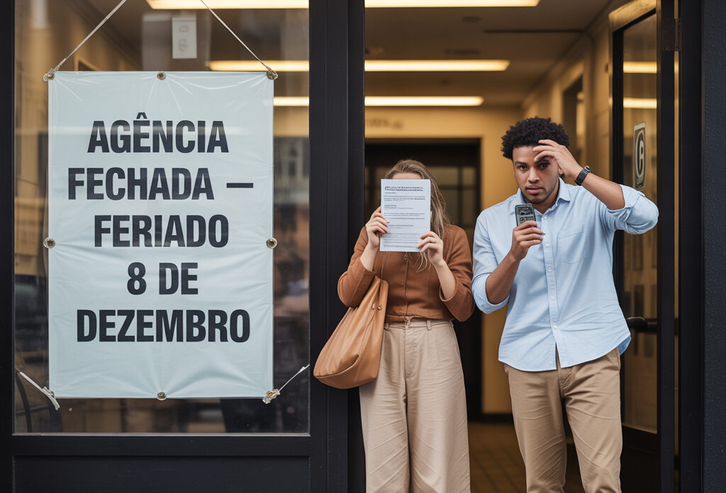 Bancos estarão fechados na segunda 08/12