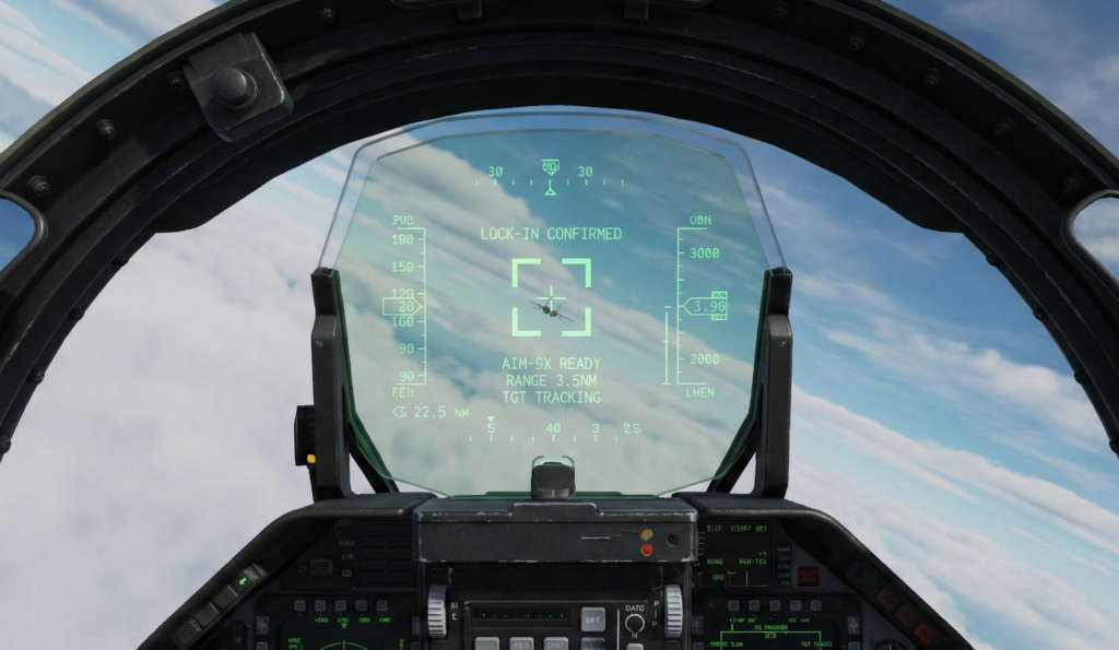 O alvo é "capturado" pelo sistema antes do disparo