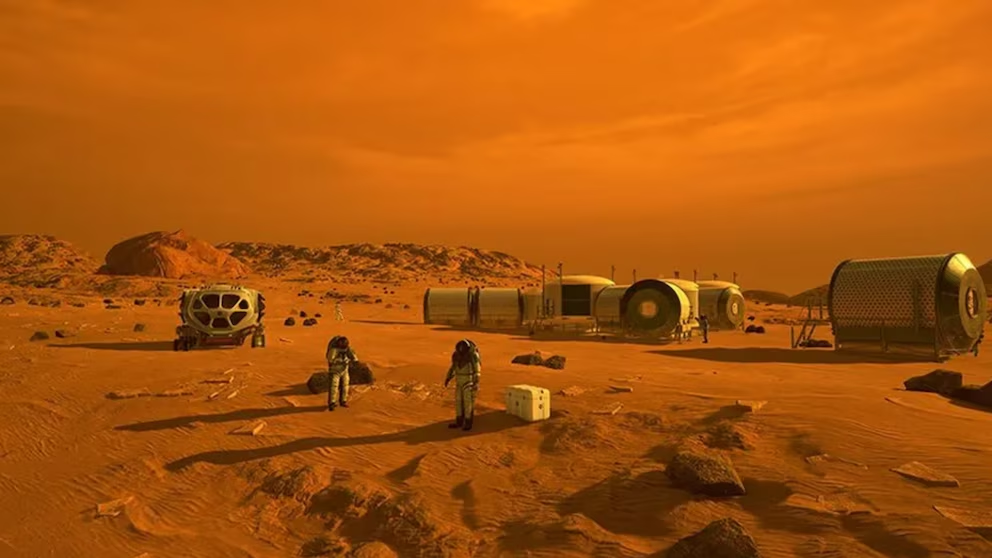 O processo de biomineralização permitiria fabricar materiais para a construção das habitações sem a dependência de uma logística terrestre - NASA
