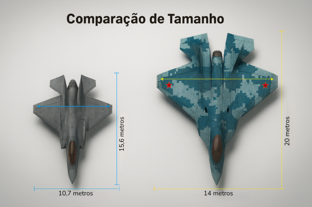 Comparação entre o F-35 Americano e o SU-57 Russo