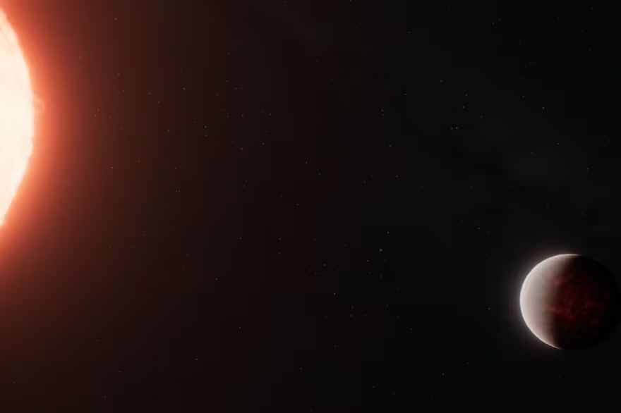 Concepção artística mostra o exoplaneta perto de sua estrela - Reprodução/NASA