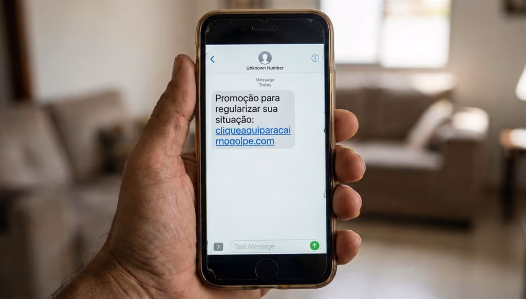 Esse SMS com link “urgente” pode esvaziar sua conta em minutos
