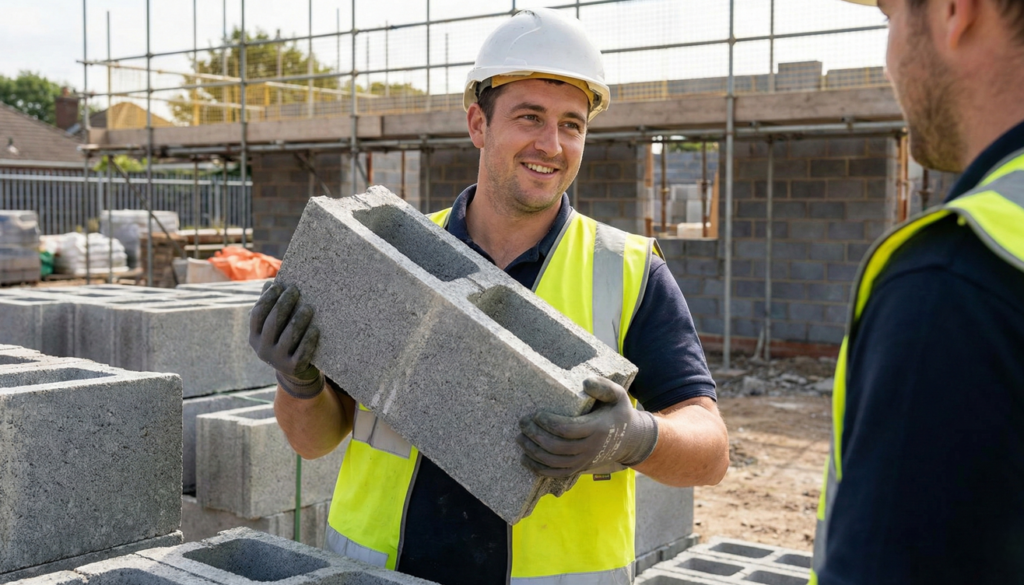 O bloco de concreto estrutural substitui o uso de tijolos, vigas e colunas e reduz o uso de ferro na obra