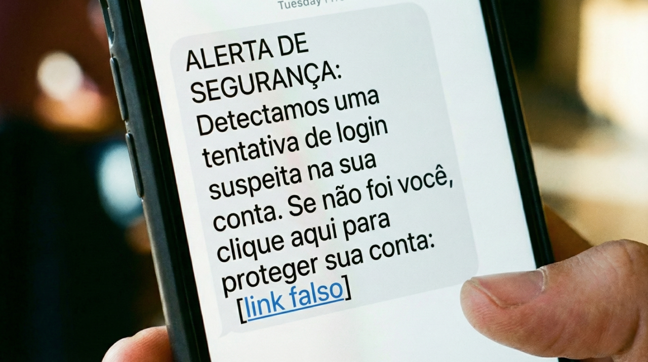 Essa mensagem de segurança do banco pode esconder um golpe