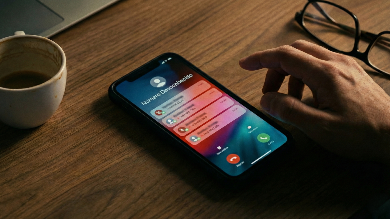Por que números desconhecidos insistem em ligar e desligar