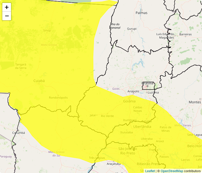 Alerta Inmet de forte tempestade em várias regiões do Brasil nos dias 27 e 28