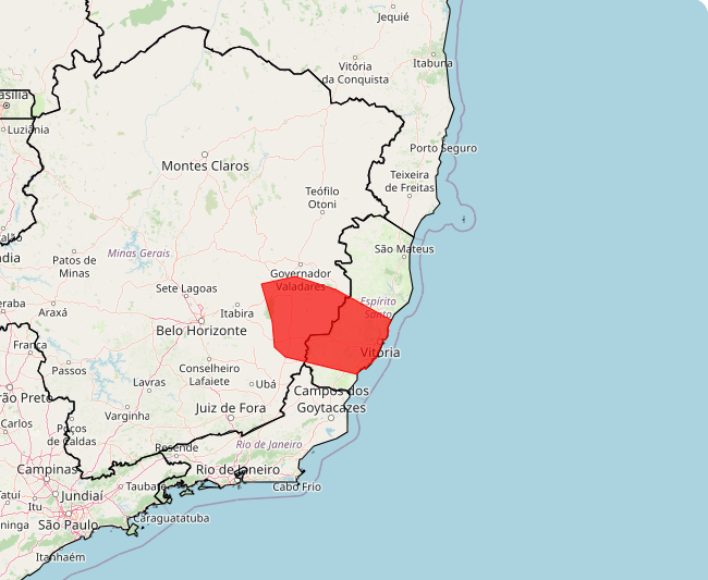 Alerta Inmet para fortes chuvas com acumulado nos dias 19 e 20