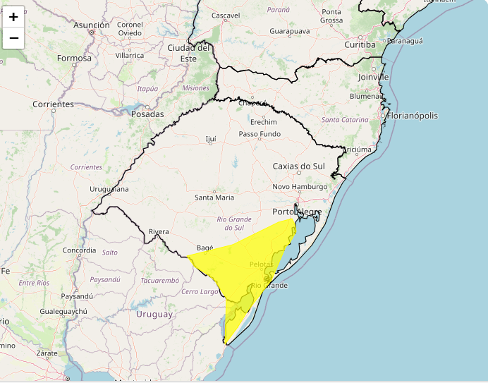 Alerta do Inmet para fortes chuvas até as 21h dessa 4°feira, 14