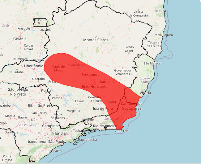 Alerta do Inmet para fortes chuvas e acumulado entre os dias 22 e 24