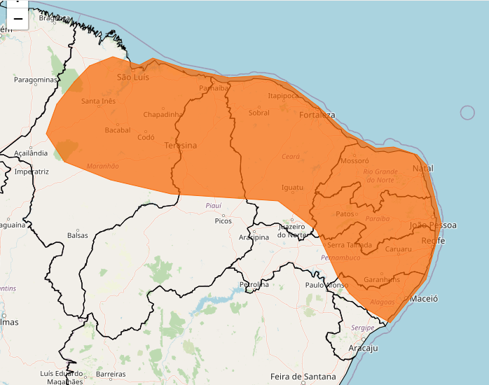 Alerta do Inmet para fortes chuvas nos dias 26 e 27, veja as regiões