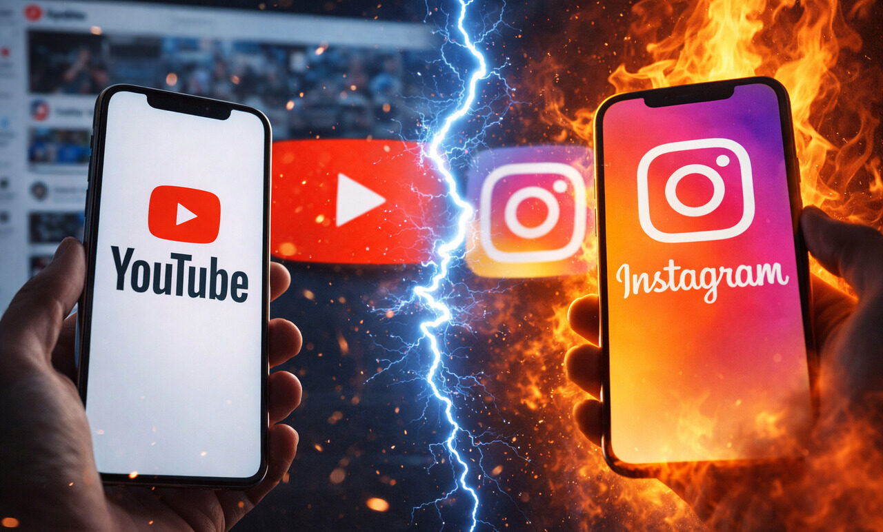 O YouTube está acabando com o Instagram e mudando o jogo das redes sociais