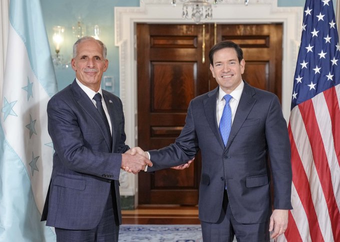 Rubio recebe presidente eleito de Honduras em Washington