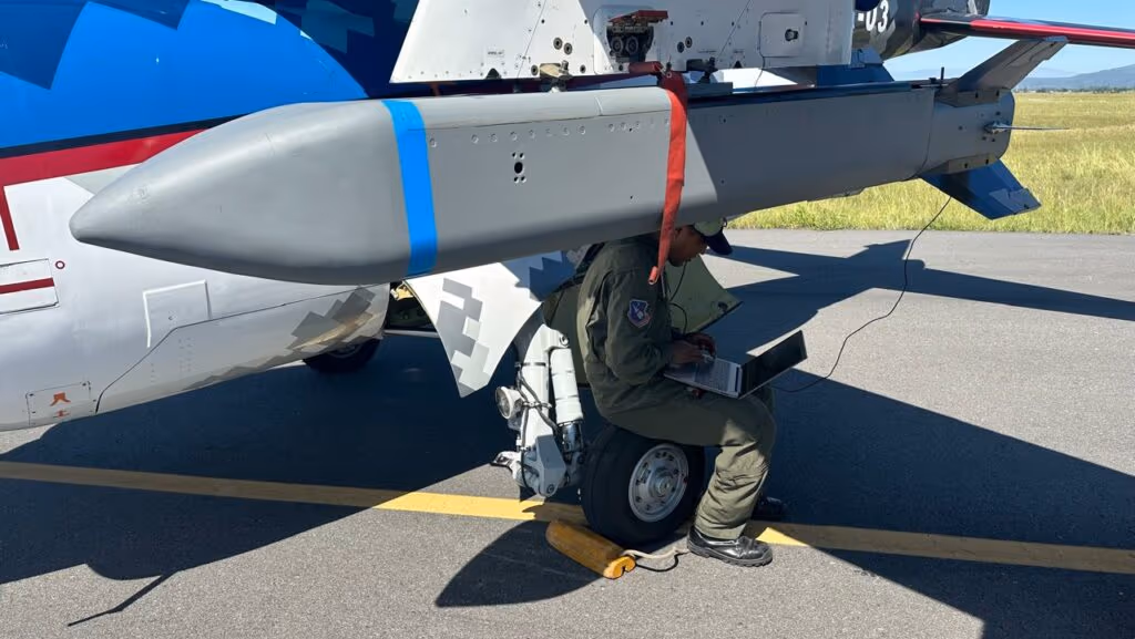 O teste da Argentina da bomba Dardo 3