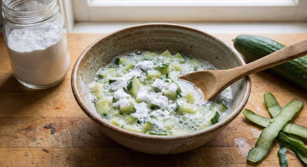 Misturar bicarbonato com pepino: Para que serve e porque funciona melhor que produtos