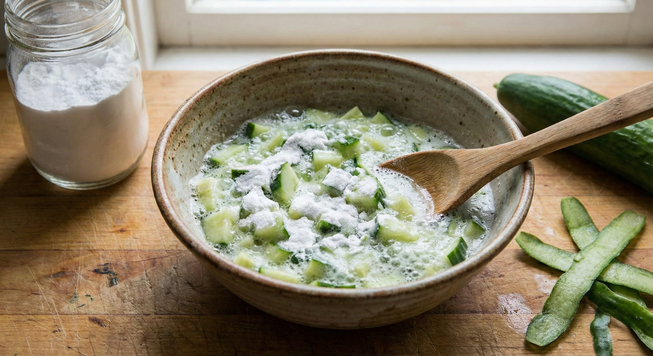 Misturar bicarbonato com pepino: Para que serve e porque funciona melhor que produtos