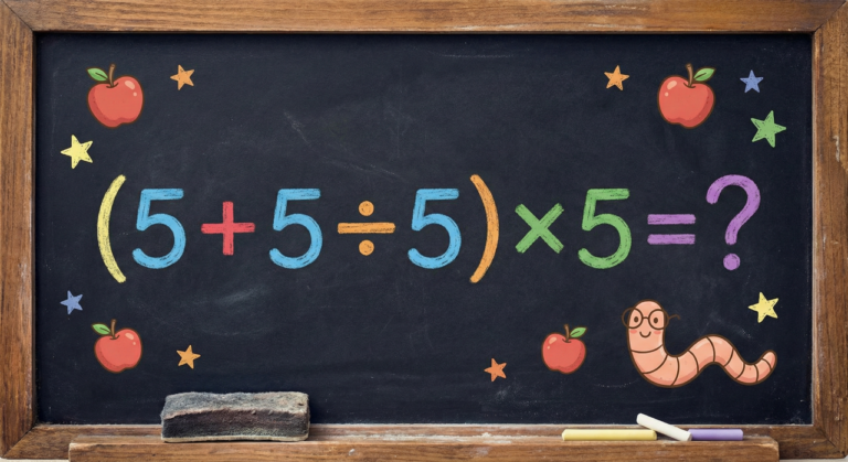Quanto é (5 + 5 ÷ 5) × 5? Uma equação que só tem 5 e confunde muita gente