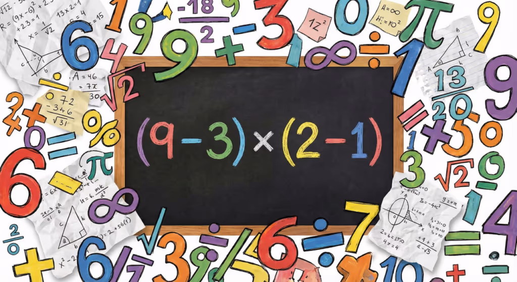Quanto é (9 – 3)(2 – 1)? Se você erra, talvez precise rever o básico