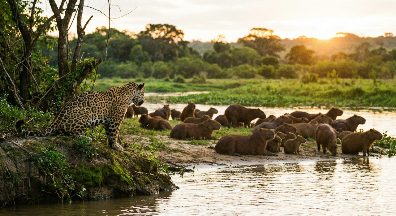 Por que as onças não atacam capivaras em grupos