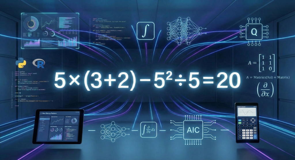 Você acha que consegue resolver 5 × (3 + 2) – 5² ÷ 5 em menos de 26 segundos?