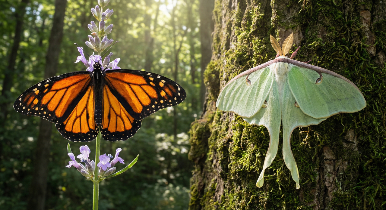 Qual a diferença entre borboletas e mariposas?