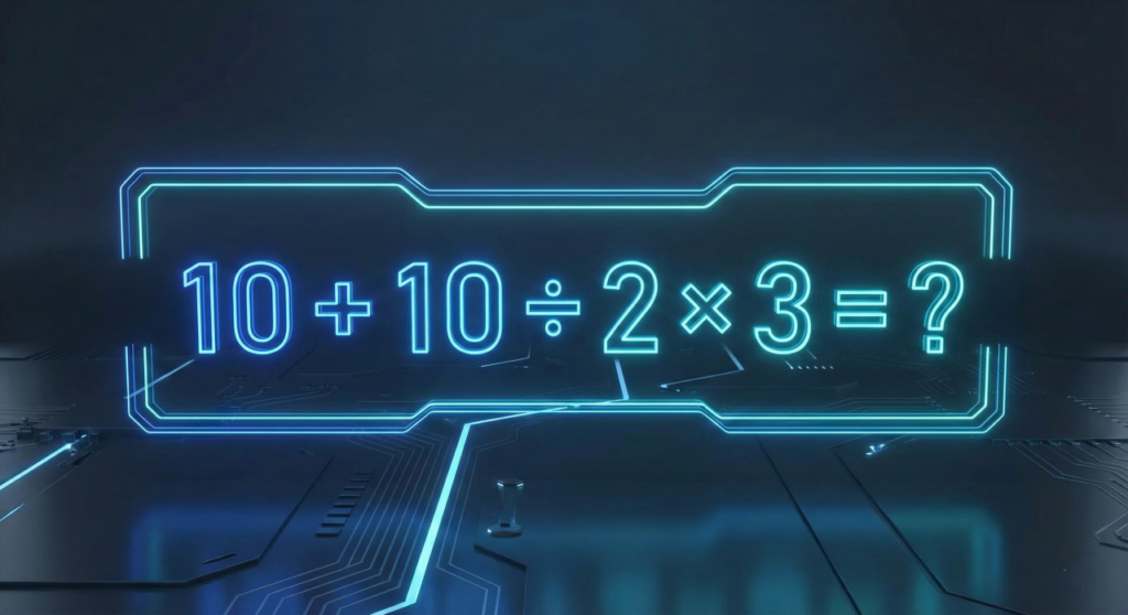 Você consegue resolver 10 + 10 ÷ 2 × 3 em menos de 28 segundos?