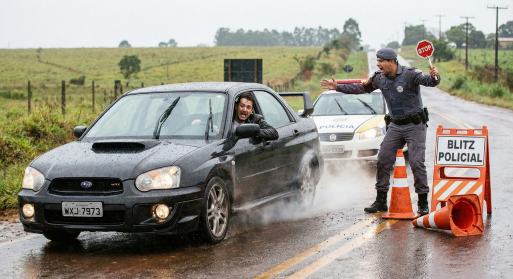 O que acontece se você tentar fugir da blitz policial?