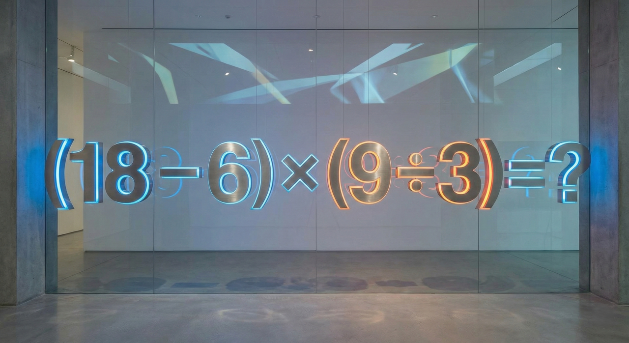 Quanto é (18 – 6) × (9 ÷ 3)? A conta que faz muitos escorregarem sem nem perceber